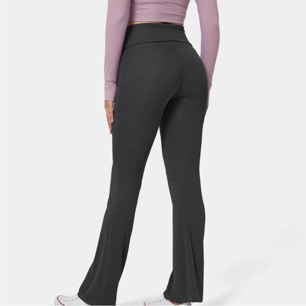 Halara In My Feels Super High Waisted Fold Over Flare Leggings XL New - Picture 4 of 7